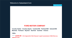 Desktop Screenshot of galaxieland.com